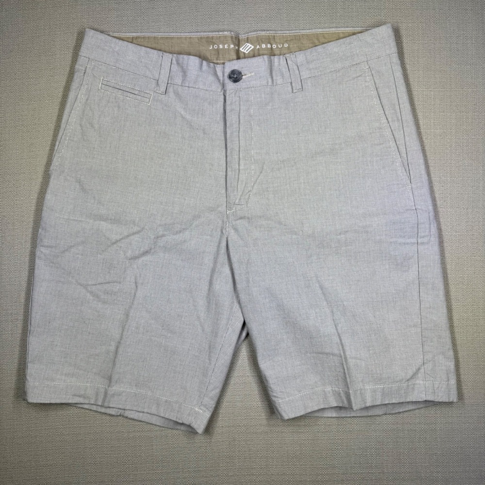 Joseph Abboud Mens Micro Houndstooth Chino Shorts Light Tan Size 34